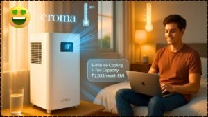 Croma Portable AC: बिना तोड़-फोड़ के मिलेगा 5 मिनट में आइस जैसा कूल कमरा, सिर्फ ₹2,033 में... जानें डिटेल्स 2 Croma Portable AC: बिना तोड़-फोड़ के मिलेगा 5 मिनट में आइस जैसा कूल कमरा, सिर्फ ₹2,033 में... जानें डिटेल्स