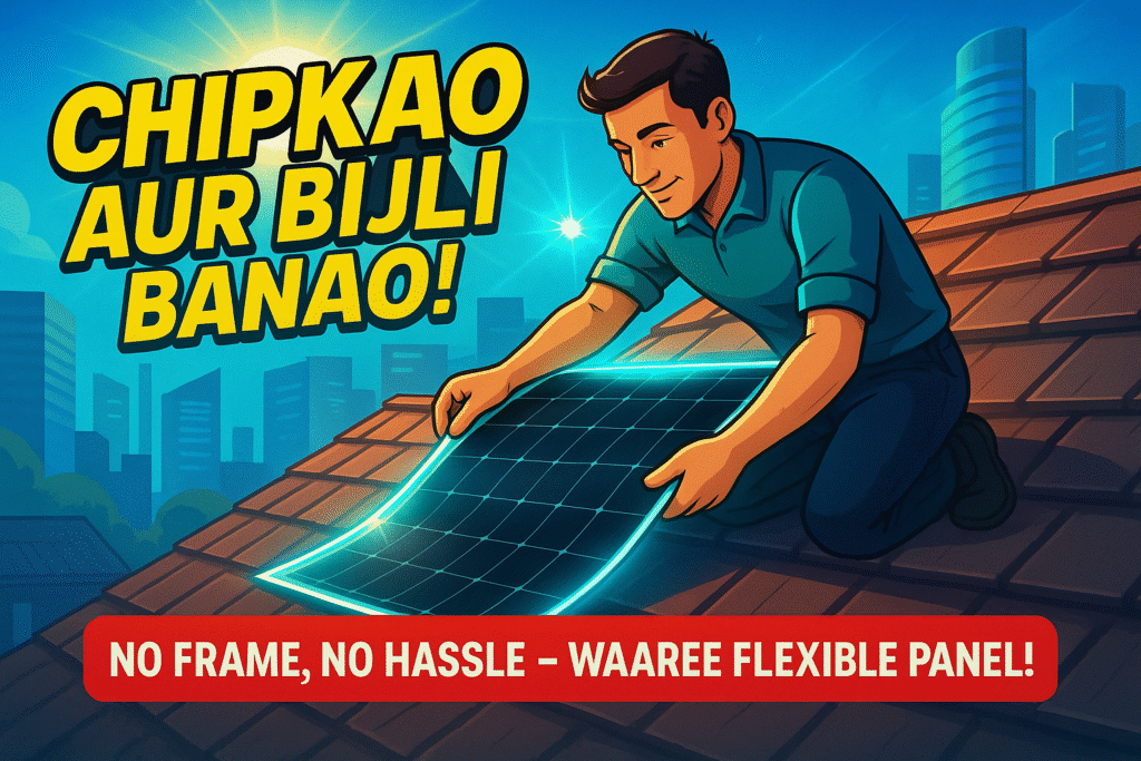 इसे चिपकाओ और भूल जाओ बिजली के बिल, सिर्फ 5 मिनट में इंस्टॉल, आ गया Waaree Flexible Solar Panel 2 इसे चिपकाओ और भूल जाओ बिजली के बिल, सिर्फ 5 मिनट में इंस्टॉल, आ गया Waaree Flexible Solar Panel