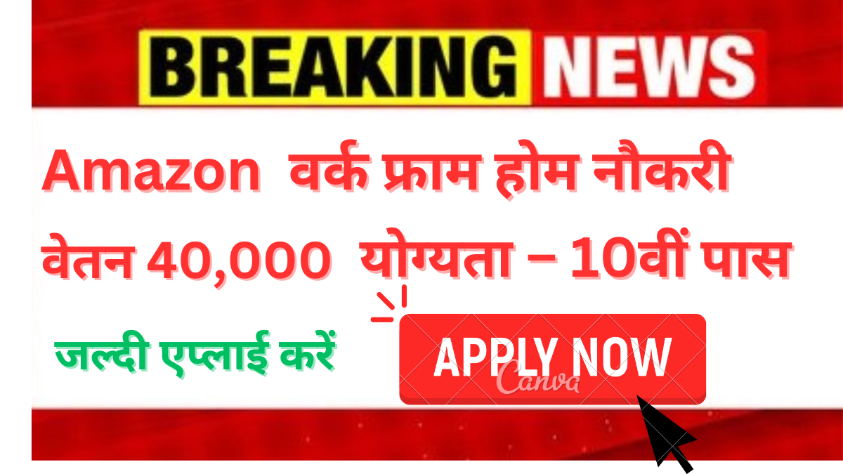 10वीं पास युवाओं के लिए अमेजॉन में वर्क फ्रॉम होम ऑनलाइन जॉब करते हुए एक व्यक्ति अपने लैपटॉप पर काम कर रहा है।